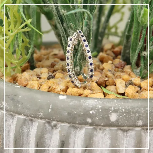 Miniatura 2 de Dazzlingrock Collection Pendientes de aro para mujer, 0,25 quilates, plata de ley