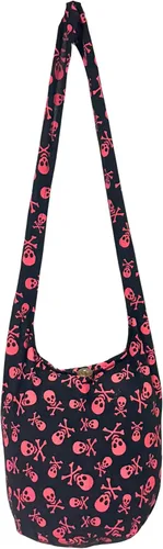 Miniatura 6 de Bolso cruzado estilo bohemio bohemio estilo hobo hippie gótico de 33 pulgadas, color negro