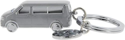 Miniatura 13 de BRISA VW T5/T6 Bus Campervan - Colgante con llavero 3D con dije VW, idea de regalo para los fanáticos de Volkswagen (cromado, esmaltado), Negro