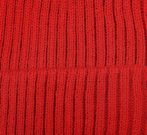 Miniatura 4 de Tommy Hilfiger Sombrero de puño acanalado para mujer, Rojo primario