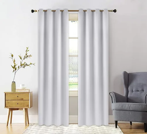 Miniatura 79 de PI Cortinas opacas para dormitorio, tratamiento de ventana con aislamiento térmico de anillo superior, cortinas oscurecedoras de habitación