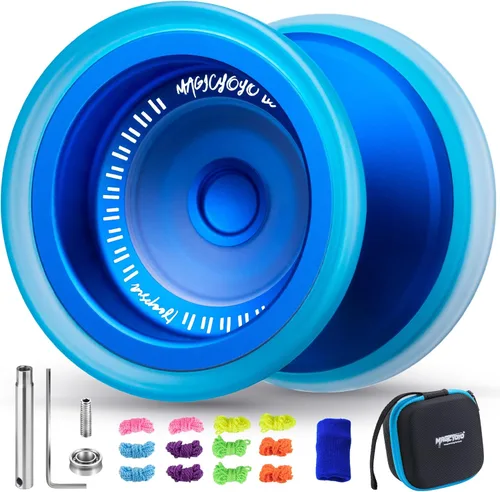 Miniatura 9 de MAGICYOYO Yoyo Sensible para Niños de 8 a 12 años, Paquete de 2 Yoyos, Truco Profesional de Girar con Dedo para Avanzados, Yoyo de Metal de Doble