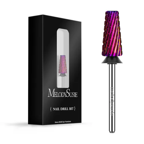 Miniatura 39 de MelodySusie Super Cut Edition Brocas para Uñas 5 en 1, Brocas Multifunción de Carburo de Tungsteno de 3/32'', Adecuadas para Manicura Pedicura