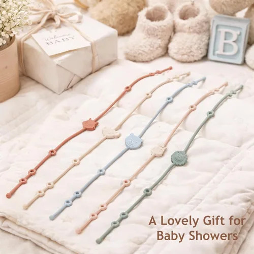 Miniatura 7 de ROCCED Correas de juguete para bebé, 6 piezas, correas de silicona para silla alta, accesorios para cochecito, correa de botella para niños