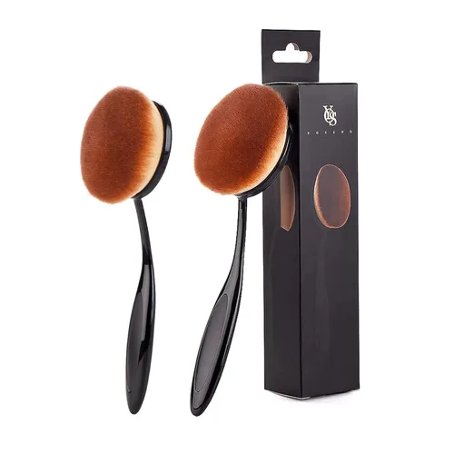 Miniatura 8 de Yoseng Brocha ovalada para base de dientes, cepillo de dientes grande, aplicación rápida e impecable, crema líquida en polvo, base de protector