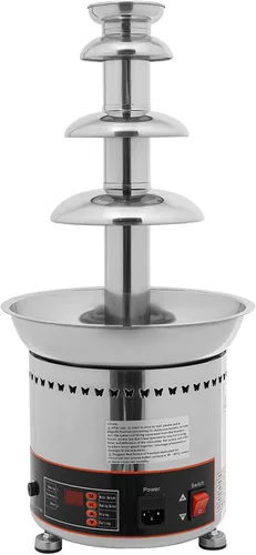 Miniatura 3 de Fuente de fondue de chocolate de 4 niveles, calentador eléctrico de acero inoxidable para derretir chocolate, máquina de fusión calentada, capacidad
