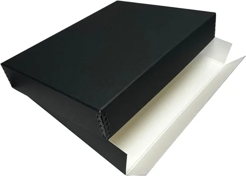 Miniatura 85 de Lineco Archival Caja de almacenamiento para impresión de 13x19 pulgadas, diseño frontal abatible, 13 1/2 x 19 1/2 x 3 pulgadas, color exterior: negro