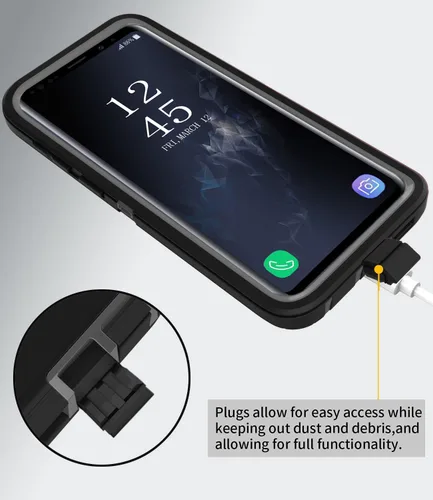 Miniatura 5 de Funda protectora resistente para Samsung Galaxy S9, a prueba de golpes, resistente a las caídas, Galaxy S9 Csae, 5.8 pulgadas (negro/gris)