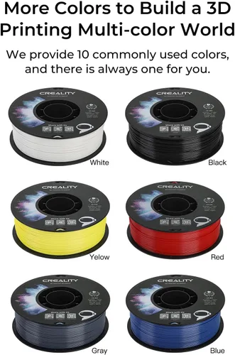 Miniatura 7 de Creality Filamento ABS de 1.75mm, color negro, 2 kg, paquete de filamento para impresora 3D, excelente resistencia, inodoro, no tóxico, estabilidad