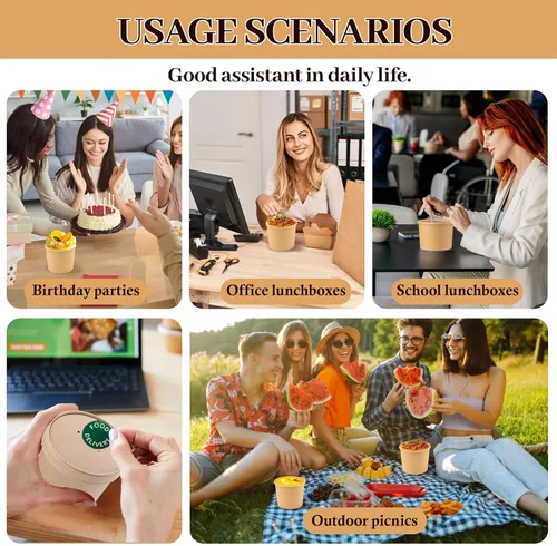 Miniatura 7 de Paquete de 50 recipientes de sopa con tapas, vasos desechables de 12 onzas con tapas, cuencos de papel para sopa con tapas, recipientes de sopa