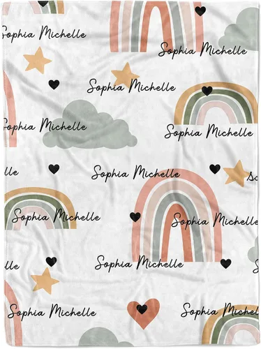 Miniatura 19 de MDPrints - Manta rosa de bautismo para niñas, regalos de bautismo personalizados para niñas, mantas de bebé personalizadas para niñas con nombre