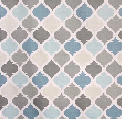 Miniatura 2 de VCNY Home Cortina de ducha universal de tela para baño para hombres o mujeres: tonos apagados de azul y gris (Conrad Multi)