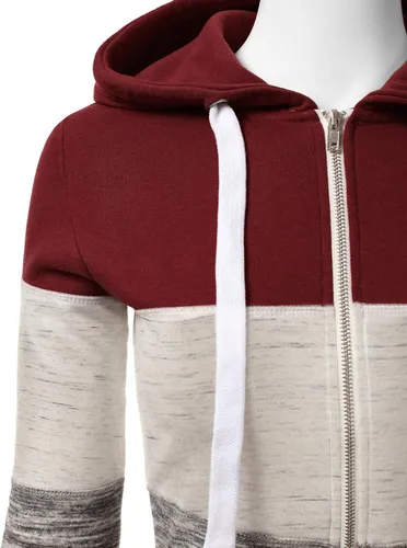 Miniatura 4 de Doublju - Chaqueta ligera y delgada con capucha y cremallera para mujer de talla extragrande