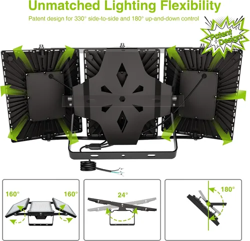 Miniatura 23 de STASUN - Luz de inundación LED para exteriores, 150 W, 15000 lúmenes, 6000 K, luz blanca IP66, impermeable, luz de estacionamiento comercial, 3