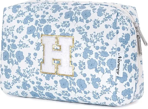 Miniatura 18 de Narwey Bolsa de maquillaje con inicial, regalos de graduación para adolescentes, niñas, niños y adolescentes, cosas de moda de 6 a 18 años, bolsa