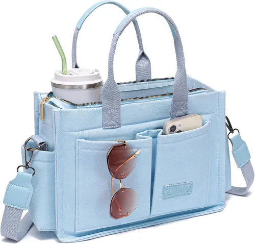 Miniatura 11 de ZHMO Bolso de lona para mujer, bolsos cruzados para mujer, bolsos de trabajo para computadora portátil, bolso grande de mano para enfermera