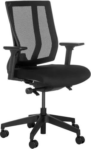 Vari Varidesk Silla de oficina ergonómica cómoda con malla, reposabrazos y ruedas rodantes, fácil montaje, capacidad de 300 libras, soporte lumbar y