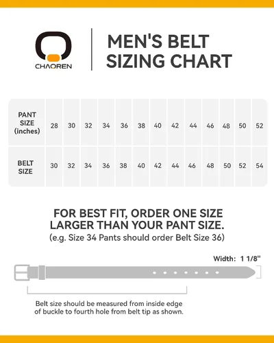 Miniatura 5 de CHAOREN Cinturones trenzados de cuero para hombre, cinturón de cuero tejido casual de 1 1/8 pulgadas para pantalón de vestir