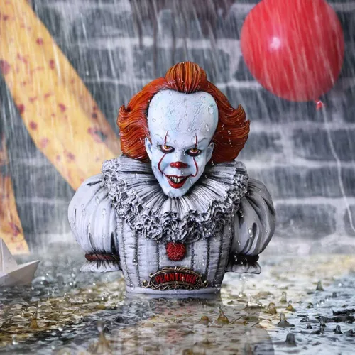 Miniatura 8 de Nemesis Now Busto Pennywise con licencia oficial de IT Capítulo 2, blanco, 11.8 in