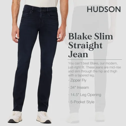 Miniatura 2 de HUDSON Men's Blake Slim Straight Jean Rp