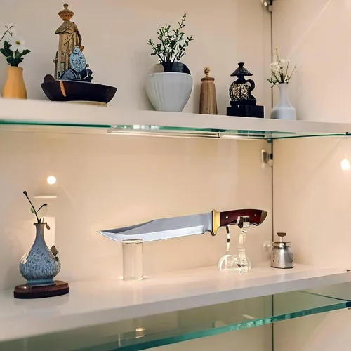 Miniatura 3 de WANLIAN Soporte de exhibición de cuchillos de acrílico para dagas, cuchillos plegables y cuchillas pequeñas, estante cilíndrico para decoración