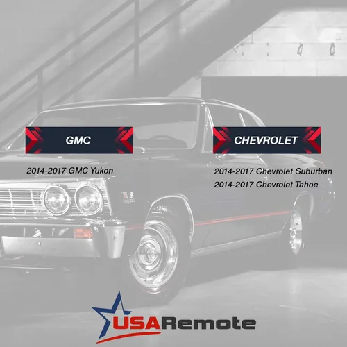 Miniatura 5 de Carcasa de llave inteligente con llavero de entrada sin llave compatible con 2014 2015 2016 2017 Chevy Tahoe Suburban / GMC Yukon (HYQ1AA)