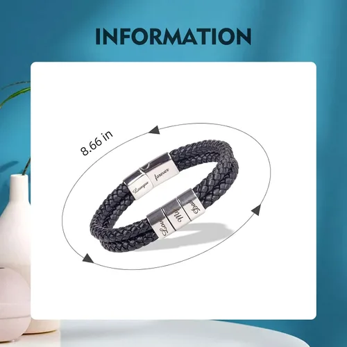 Miniatura 2 de Pulsera de cuero para hombre (mahua/matikou/yuanquan/8 Infinity)