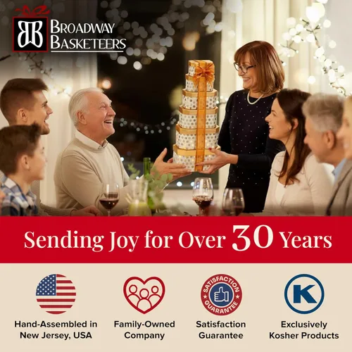 Miniatura 6 de Broadway Basketeers Gourmet - Torre de regalo con un surtido de chocolate, aperitivos, dulces, galletas y tuercas