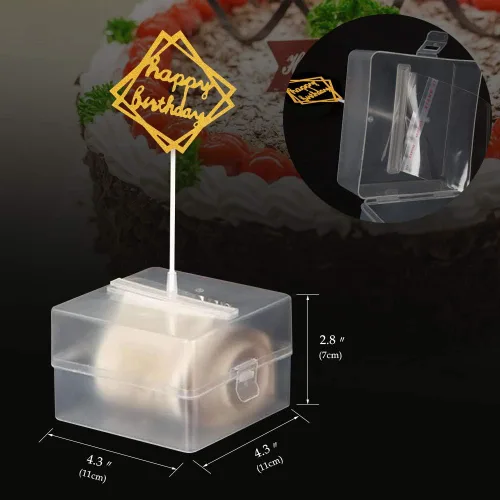 Miniatura 6 de Kit de extracción de dinero, caja de dinero de cumpleaños con 1 adorno para pastel de cumpleaños y 20 bolsas transparentes conectadas, decoración