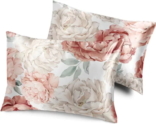 Miniatura 16 de Sweet Jojo Designs Juego de 2 fundas de almohada de satén (floral bohemio gris) para niñas, cabello y piel, suaves, sedosas, brillantes