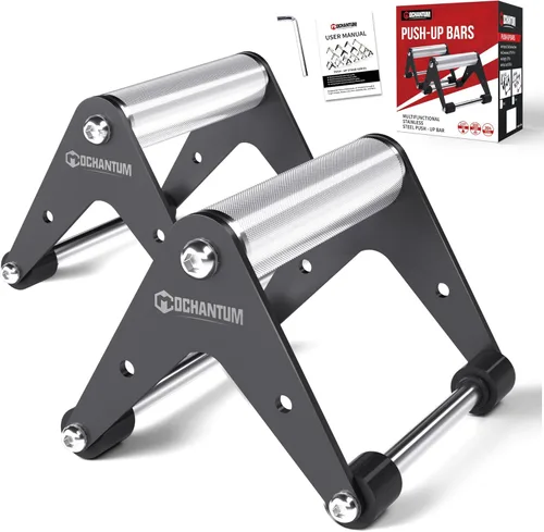 Push Up Bar - Heavy-Duty Stainless Steel Pushup Stands with Non-Slip Base, 500LB Capacity, Portable Home Gym Equipment for Strength Training & Floor