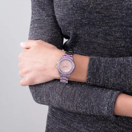 Miniatura 6 de GUESS Ladies Sport Crystal Multifunction 36mm Watch White Dial Rose Gold-Tone Stainless Steel Case with Blue Silicone Strap