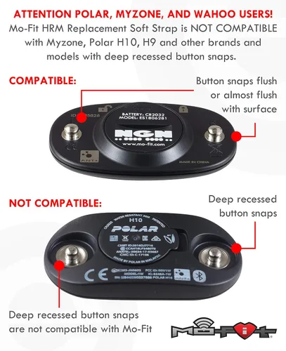 Miniatura 3 de Reemplazo de correa suave para monitor de frecuencia cardíaca Reemplazo universal para Mo-Fit, la mayoría de los transmisores Garmin, Wahoo Tickr