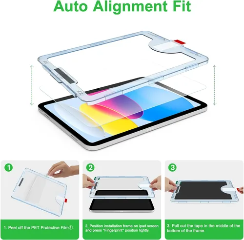 Miniatura 2 de Bioton - Protector de pantalla para iPad A16 de 11ª/10ª generación (2025/2022) Nano-Texture Glass, Auto Alignment Kit, Tempered Glass, Touch like