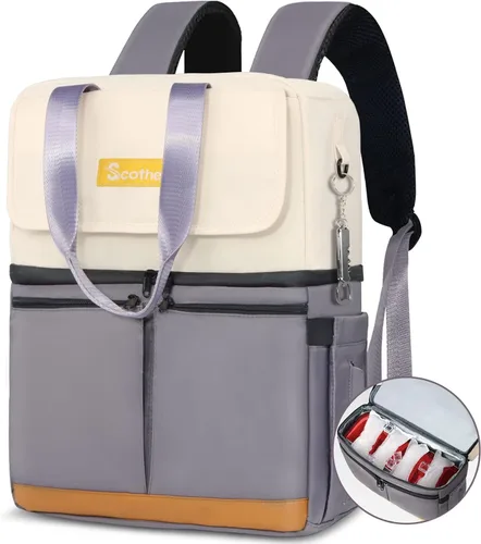 Miniatura 17 de Scothen Mochila Enfriadora con Doble Cubierta y 12 Paquetes de Hielo - Mantiene 36 Latas Frías por Hasta 24 Horas - Mochila Enfriadora Aislada