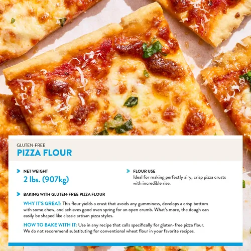 Miniatura 5 de King Arthur Harina sin gluten para pizza: Masa crujiente estilo napolitano - Caja de 32 oz, perfecta para hornear sin gluten, apta para celíacos
