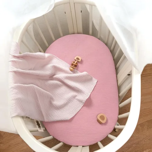 Miniatura 49 de lulumoon Sábanas de muselina para moisés para bebé: sábanas ajustables suaves para moisés de cabecera para niños y niñas Oliva y Crema