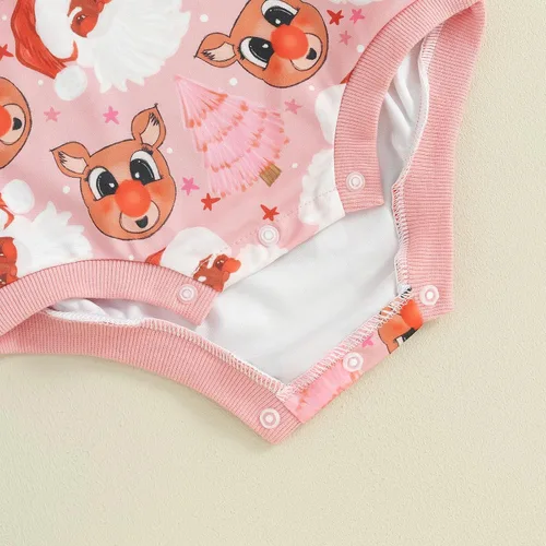 Miniatura 8 de Kayotuas Traje de Navidad para bebé niña, sudadera de gran tamaño, mameluco de Navidad occidental, ropa de bebé
