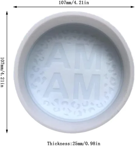 Miniatura 2 de Molde de silicona con forma de insignia de leopardo Mama para hacer jabón con cuentas aromáticas para automóvil, colgante, vela, resina Placa de mamá