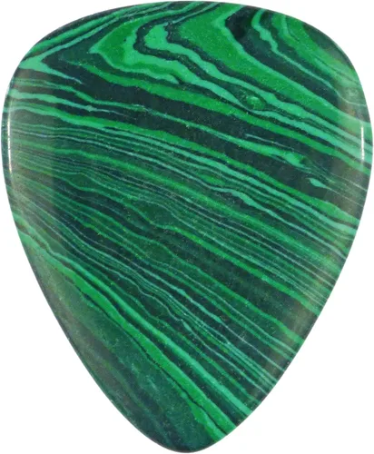 Miniatura 91 de Púa de guitarra o bajo de Obsidiana de Caoba en vidrio volcánico - 3.0 mm de calibre ultra pesado - Forma 351 - Púa exótica artesanal de gema