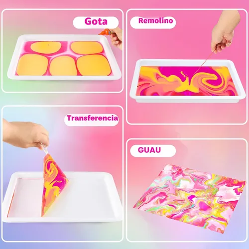 Miniatura 4 de Pintura de mármol de agua para niños, rellenos de calcetines para niños, regalos de cumpleaños para niños de 3 años en adelante, artes