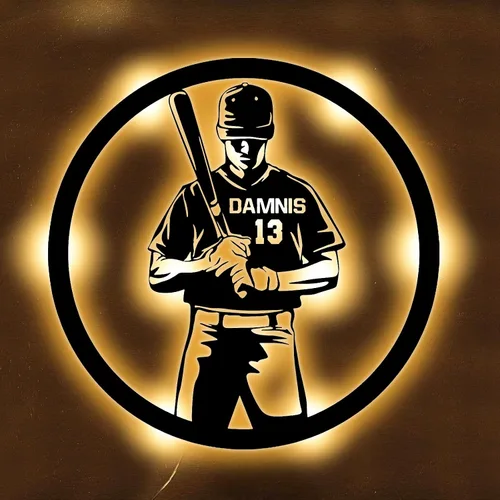 Regalos de béisbol personalizados para niños y niños, letreros de neón personalizados para decoración de pared, luces de neón deportivas, barra LED