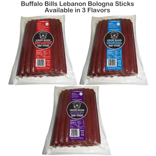 Miniatura 4 de Buffalo Bills Paquete de 1 libra Palitos de Bolonia del Líbano Caliente y Picante (Pennsylvania Palitos de carne caliente holandesa)