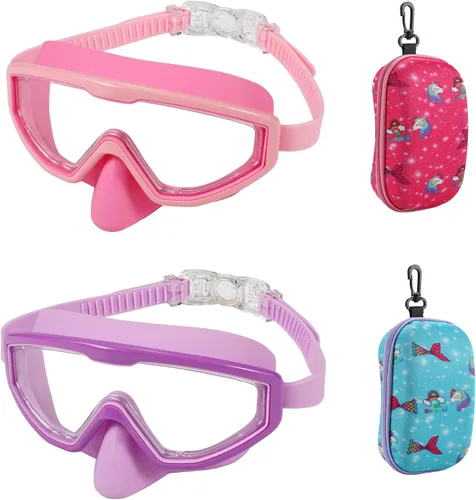 Miniatura 6 de Gafas de natación para niños de 6 a 14 años, máscara de buceo sin enredos, gafas de agua, cubierta de nariz para jóvenes y jóvenes 1 unidad: azul