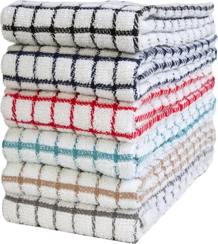 Miniatura 24 de Bumble - Paños de cocina (8 unidades) 12 x 12 pulgadas Toallas de cocina 100% algodón 405 GSM Toallas de cocina suaves, altamente Gris