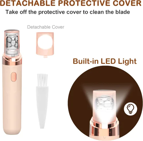 Miniatura 6 de Depiladoras depiladoras para mujeres, depiladora y eliminación de deslizamiento suave 2 en 1, tamaño mini para axilas faciales, espalda, sistema