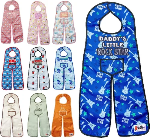 Miniatura 8 de Moore of Rachel's New Mr. Zippy - Baberos impermeables de cuerpo completo súper suaves en bonitos diseños para bebés de 6 a 36 meses