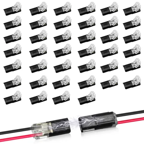 Miniatura 9 de 20 piezas conectores enchufables de doble cable, conectores de tira de luz LED, 2 pines, conectores de tira de luces LED, conector de cable de bajo