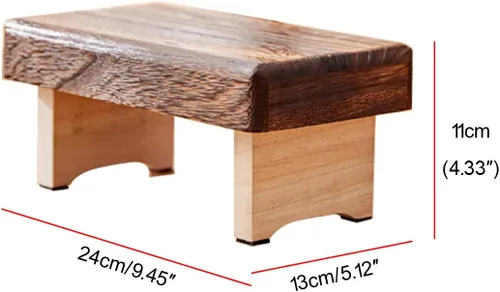 Miniatura 2 de Taburete bajo de madera plegable, estilo japonés, muebles tradicionales portátiles para el hogar, taburete tatami