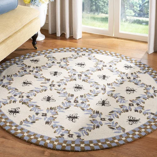 Miniatura 17 de SAFAVIEH Chelsea Collection - Alfombra decorativa de 1 pies 8 pulgadas x 2 pies 6 pulgadas, color negro, lana de campo francesa enganchada a mano